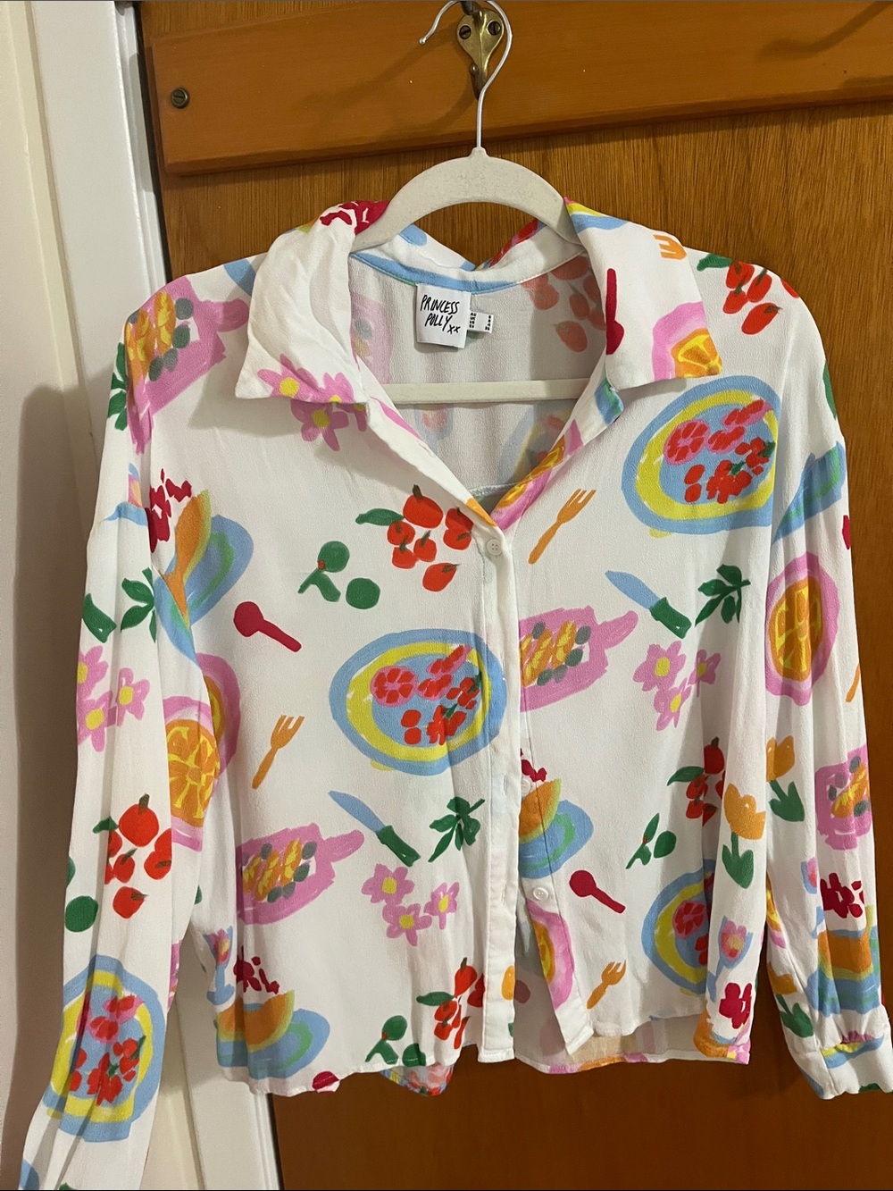 Princess Polly Button-Front Patterned Shirt